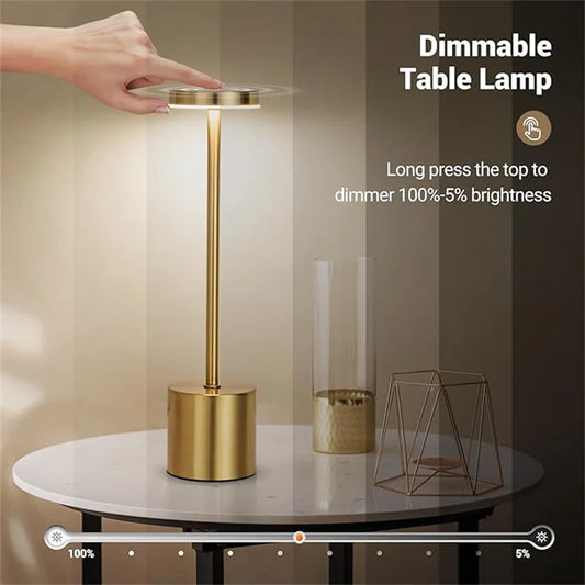 Rechargeable Touch Table Lamp – 3 Colour Dimmable LED
