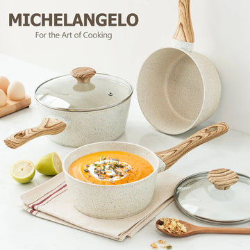 Michelangelo 3-Piece Granite Cookware Set