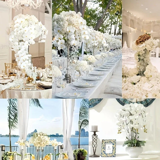 Artificial White Orchid Stem – 69cm Real Touch Phalaenopsis