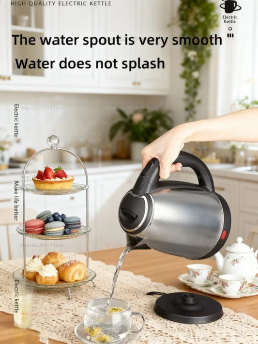 2L Stainless Steel Electric Kettle – 1500W Fast Boil with Auto Shut-Off